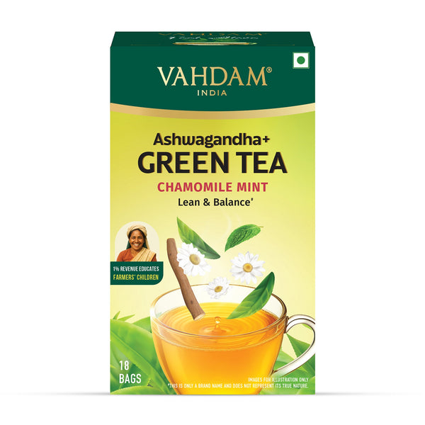 Ashwagandha+ Chamomile Mint Green Tea 18 TB