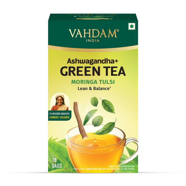 Ashwagandha+ Moringa Tulsi Green Tea 18 TB