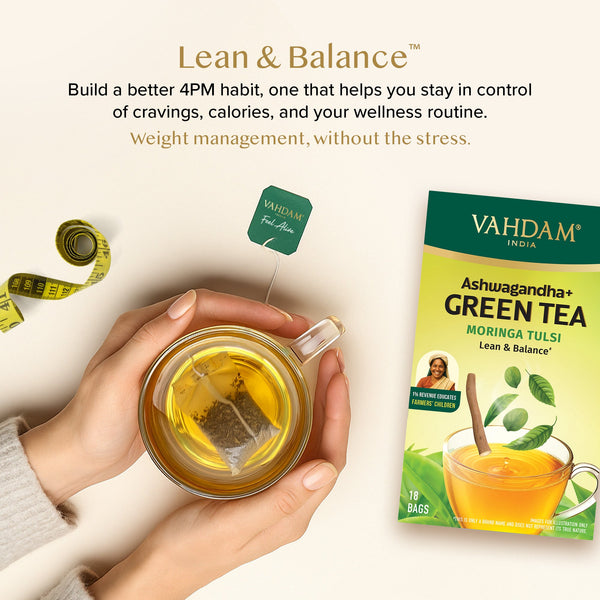 Ashwagandha+ Moringa Tulsi Green Tea 18 TB