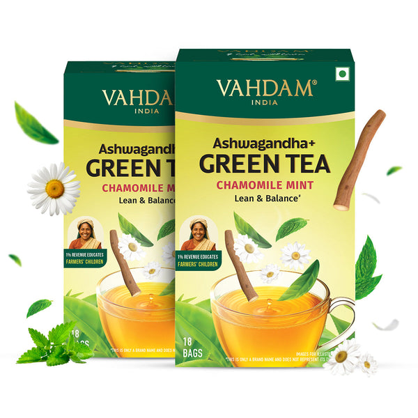 Ashwagandha+ Chamomile Mint Green Tea 18 TB